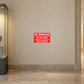 No smoking sign sticker with red text and warning message