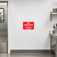 No smoking sign sticker, red square with white text “NO SMOKING”