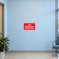 Red no smoking sign sticker reading “NO SMOKING LUNGS AT WORK”