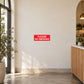 No Smoking sign sticker, red 'PLEASE NO SMOKING' label