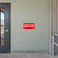 Smoke-free workplace sign sticker, red background with white text message