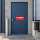 No Smoking sign sticker with red background and white text, 'NO SMOKING BEYOND THIS AREA'