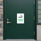 No-smoking sign sticker, white square with cigarette icon and "Smoking Lounge" text