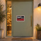 Closed door sign sticker reading “Sorry we're closed”
