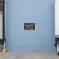 Road sign sticker with black border, reads: ALL TRUCKS COMMERCIAL VEHICLES NEXT RIGHT
