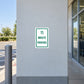 Road sign sticker: 15 Minute Parking, white square with green border and text