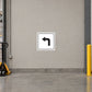 Road sign sticker with left turn arrow symbol