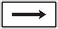 Road sign sticker with right-pointing arrow