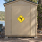 Yellow diamond road sign sticker with black airplane icon