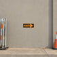 Road sign sticker with orange DETOUR sign and right arrow