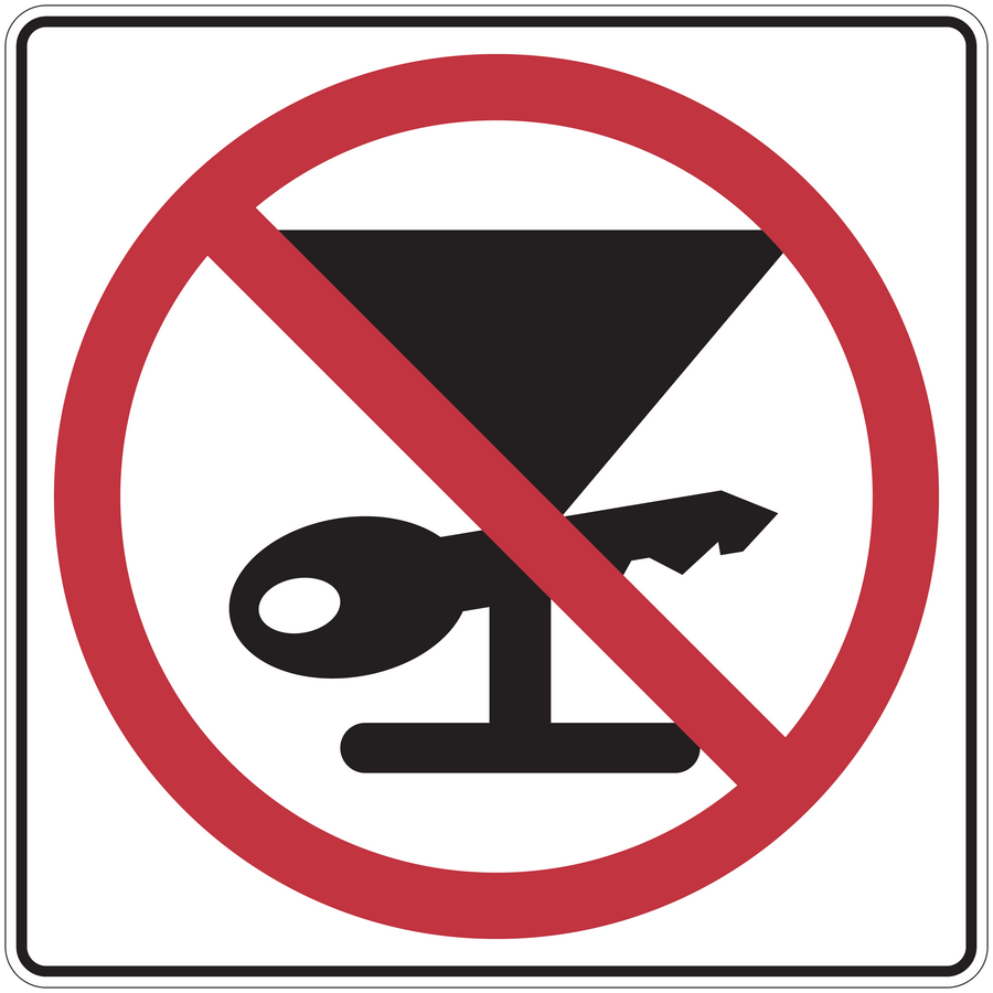 Prohibited road sign sticker with red circle and diagonal slash over black symbol