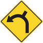 Yellow diamond road sign sticker with black right-turn arrow