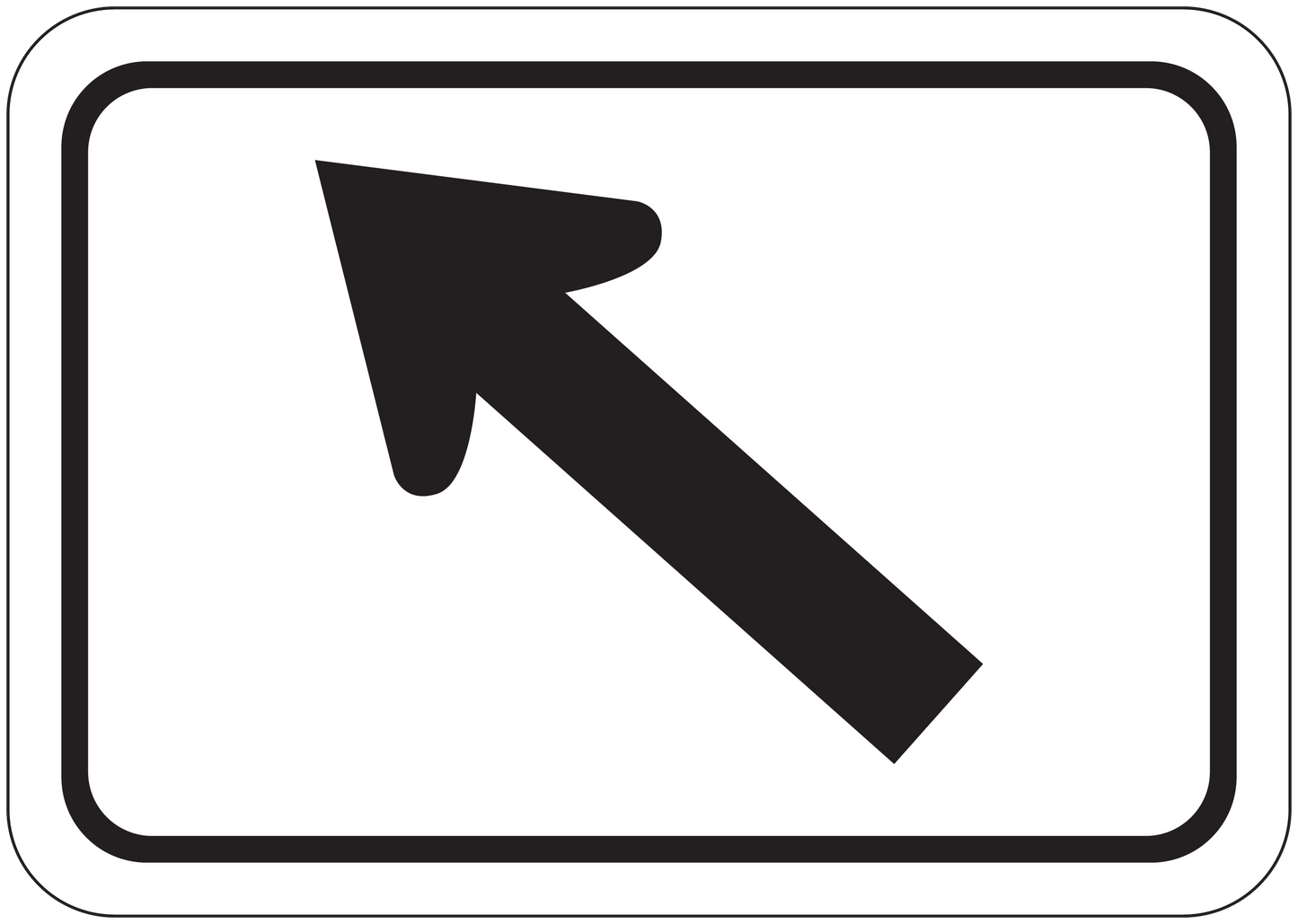 Right turn arrow road sign sticker