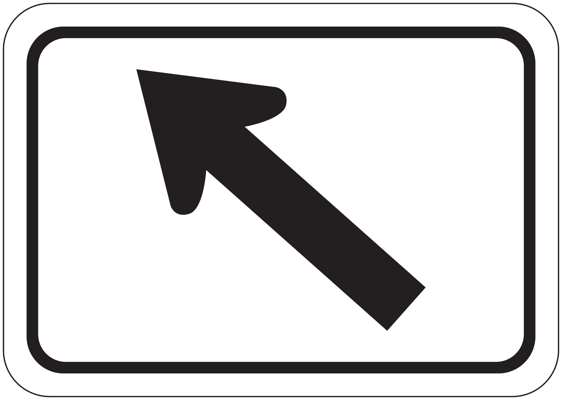 Right turn arrow road sign sticker