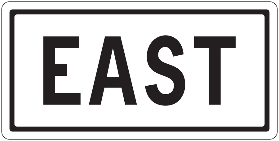 Road sign sticker with bold black text 'FAST' on a white rectangle border