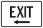 Exit road sign sticker with bold EXIT text and left arrow