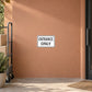 Entrance Only road sign sticker, white with black border