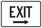 EXIT road sign sticker with right arrow, black text on white background