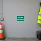 Green freeway entrance road sign sticker with white text