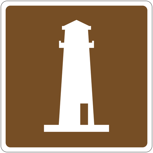 White lighthouse silhouette sticker