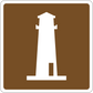 White lighthouse silhouette sticker