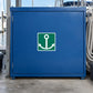 Road sign sticker with blue background and white anchor road emblem.