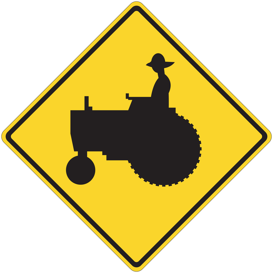 Yellow road warning sign sticker with black motorcycle icon