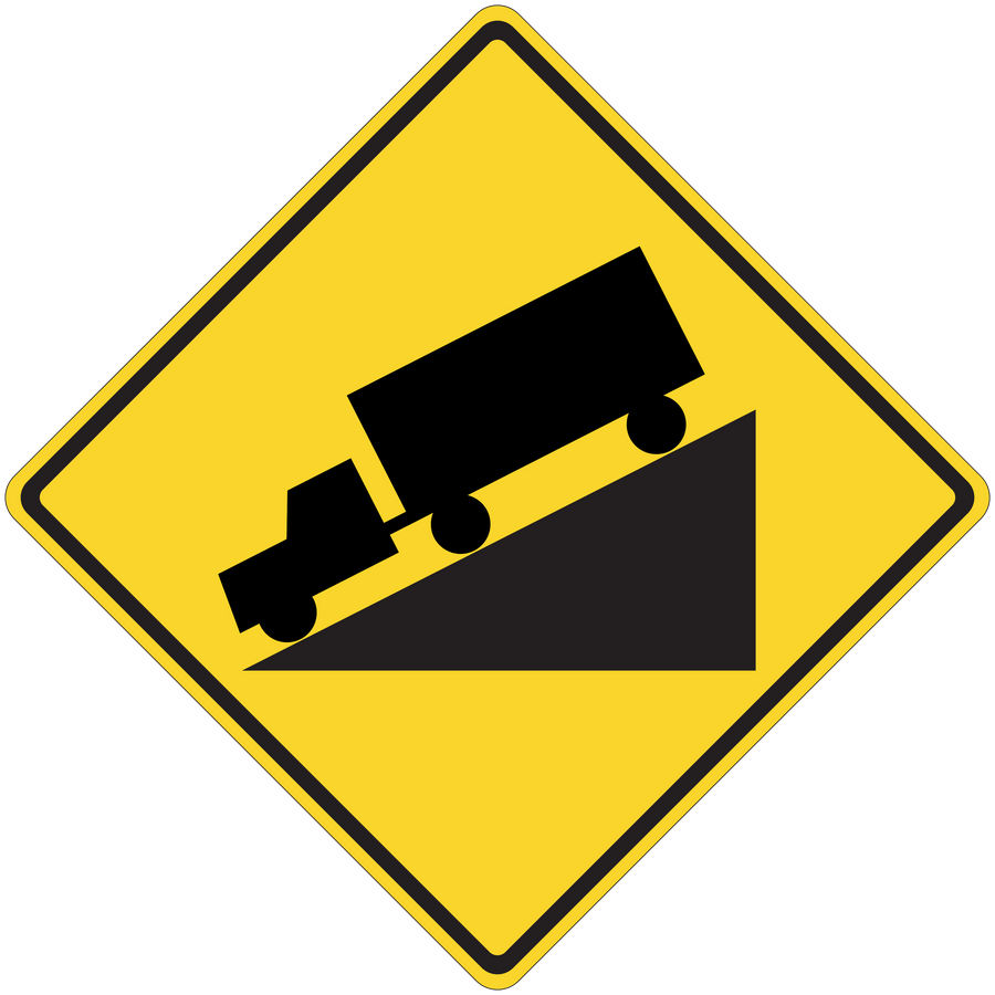 Yellow diamond road sign sticker with black roadwork symbol