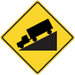 Yellow diamond road sign sticker with black roadwork symbol