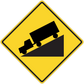 Road sign sticker showing a yellow diamond warning with black railroad crossing symbol