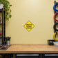 Traffic signal ahead road sign sticker, yellow diamond with black text