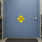 Yellow Yield Ahead road sign sticker, diamond shape with black lettering