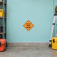 Road sign sticker: yellow diamond “SURVEY WORK AHEAD”