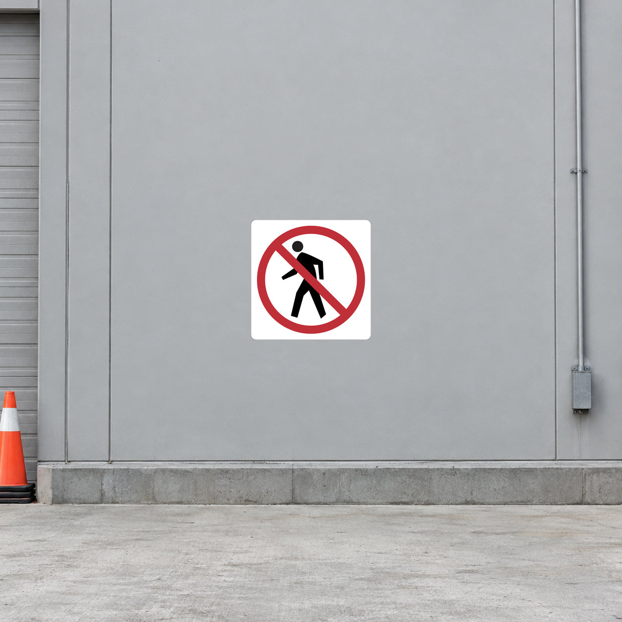 Square road sign sticker with red circle and slash no-phone symbol