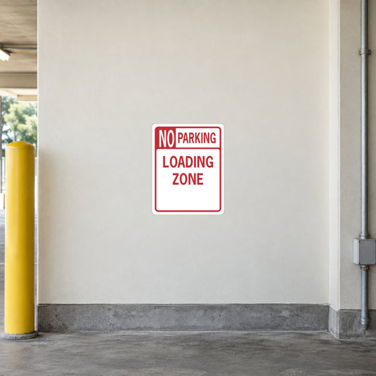 Road Sign Sticker applied to a roadside maintenance facility wall or closed cabinet