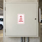 Road Sign Sticker applied to a roadside maintenance facility wall or closed cabinet