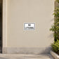 Road sign sticker: "NO LITTERING" on white panel with black border