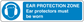 Safety sign sticker: EAR PROTECTION ZONE, Ear protectors must be worn