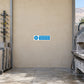 Safety sign sticker with blue border reading 'Eye protection must be worn'