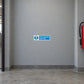 Safety sign sticker with exclamation icon and text “Fire precaution keep clear”