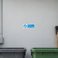 Safety sign sticker, blue rectangle with white cleaning icon and "Keep tidy" text
