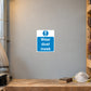 Safety sign sticker: Wear dust mask, blue icon and white background