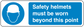 Safety sign sticker showing a helmet icon and text: Safety helmets must be worn beyond this point