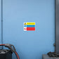 Caution Battery Charging safety sign sticker with warning icons and text