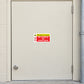 Safety sign sticker with warning triangle and text: No smoking, naked lights, petroleum mixture