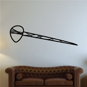 Black club emblem decal with long stem and pointed end