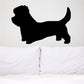 Black Dandie Dinmont terrier silhouette decal