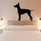 Manchester terrier wall decal, black standing dog silhouette