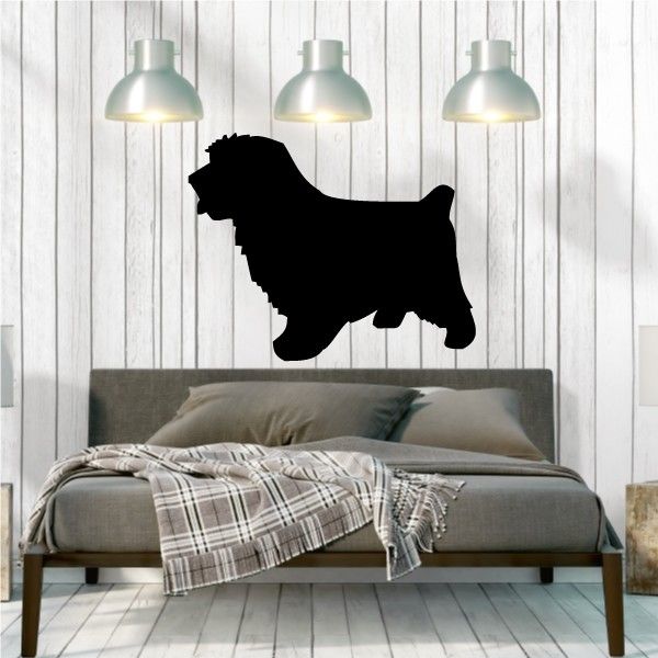 Norfolk Terrier decal silhouette, black