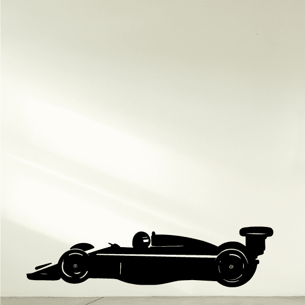 Simple Open Wheel Race Car Decal – Vinyl Disorder